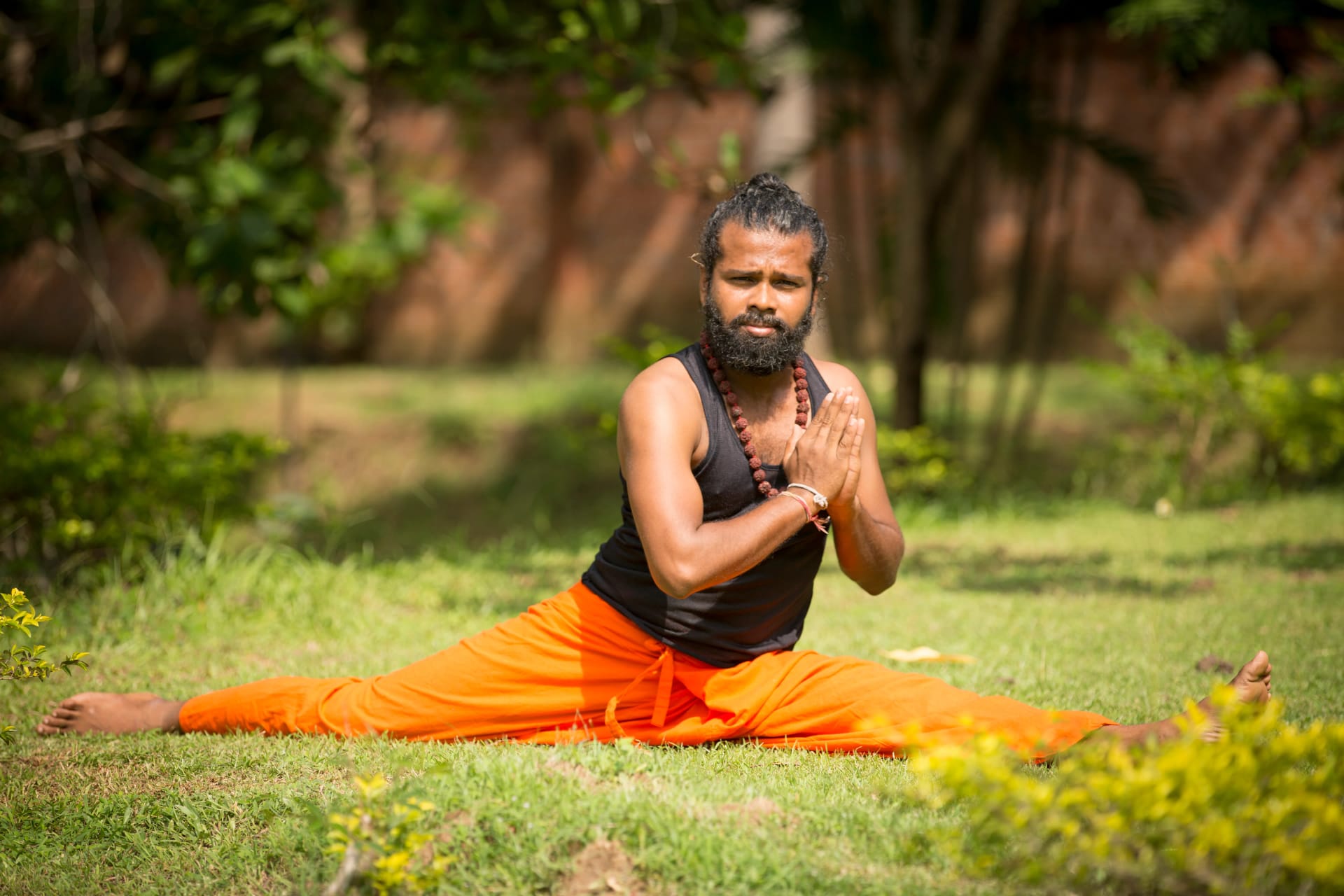 Evening yoga practice outdoors at Yapahuwa Yoga Villa